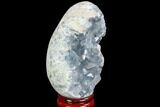 Crystal Filled Celestine (Celestite) Egg Geode - Madagascar #100058-2